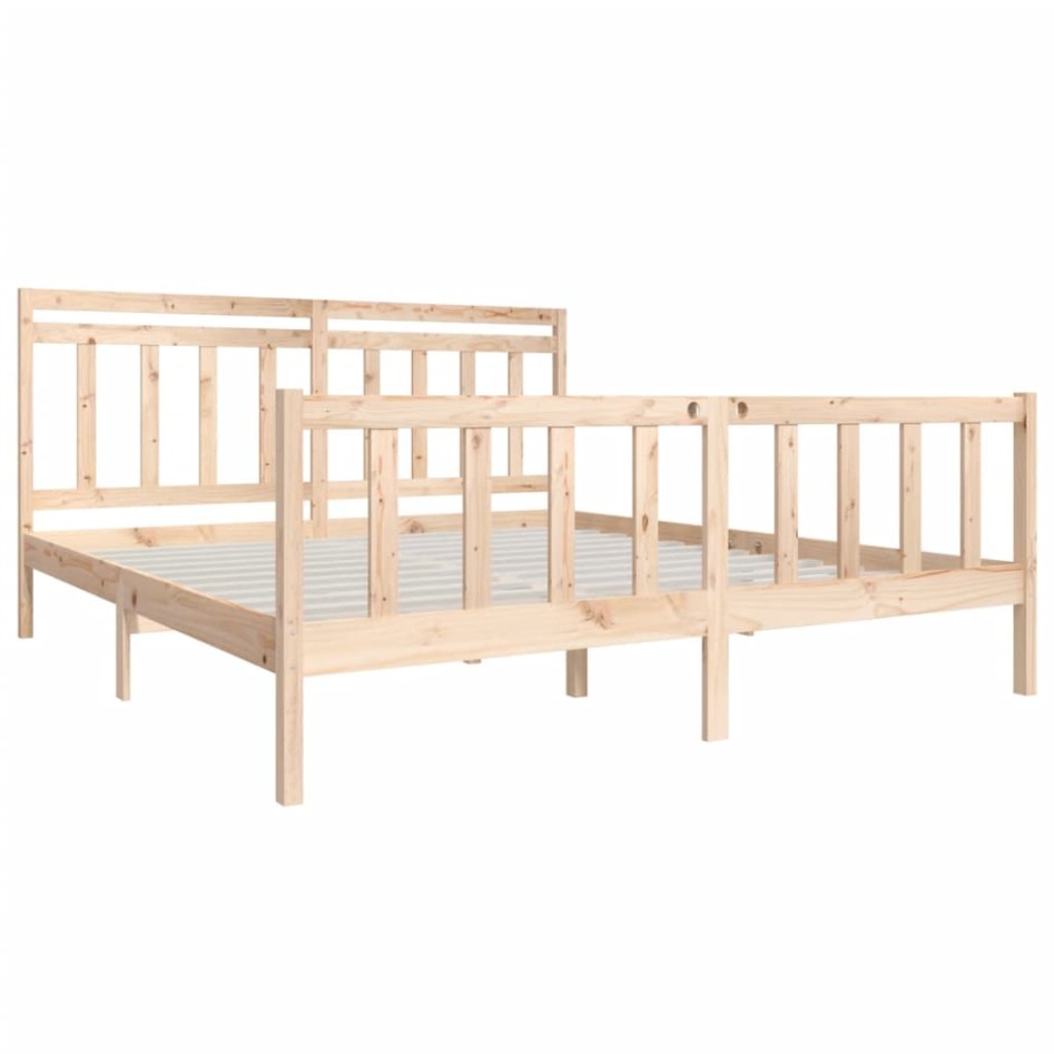 Estructura de cama de madera maciza super king 180x200