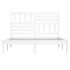 Estructura de cama madera maciza de pino blanco 135x190
