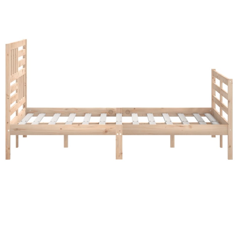 Estructura de cama de madera maciza 160x200