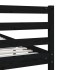 Estructura de cama madera maciza negro 120x200