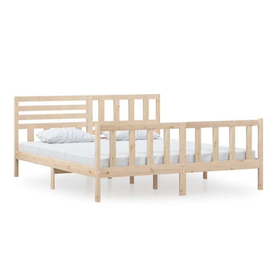 Estructura de cama de madera maciza super king 180x200
