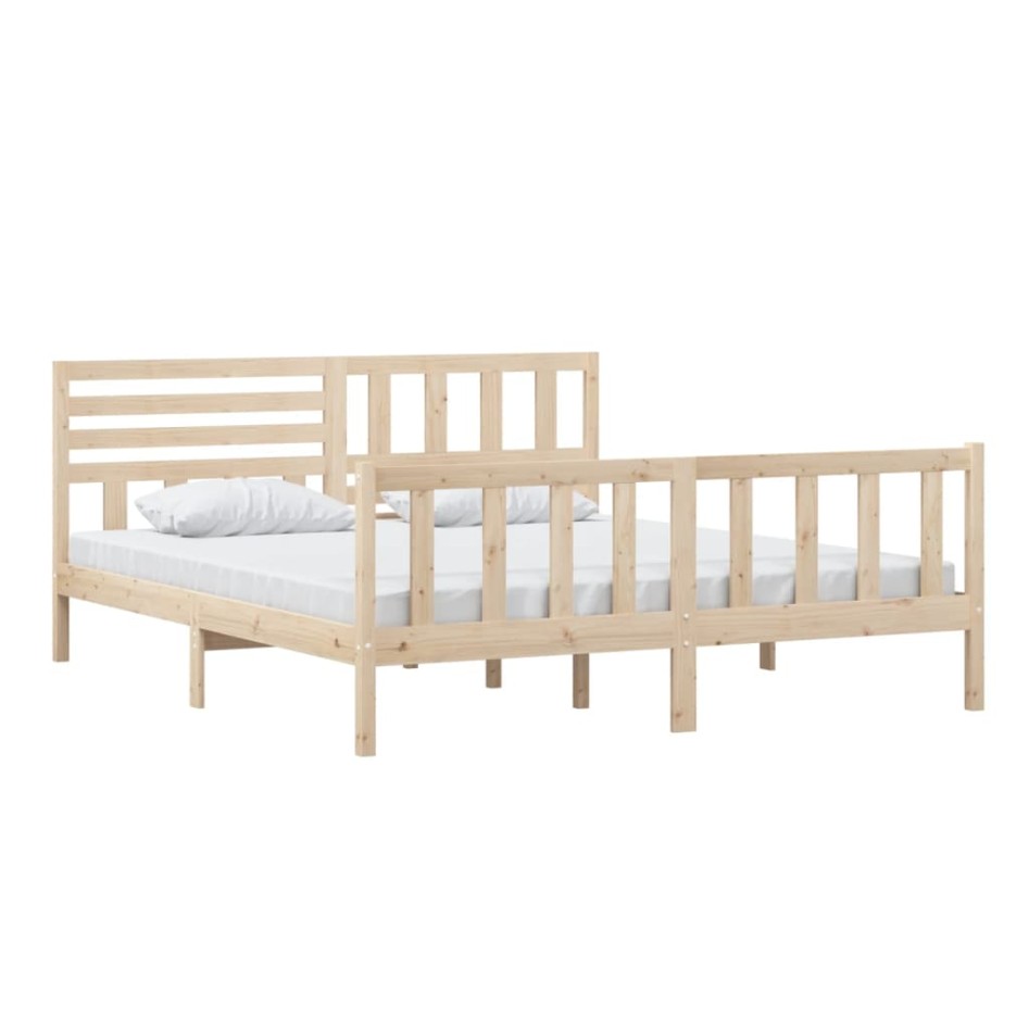Estructura de cama de madera maciza super king 180x200
