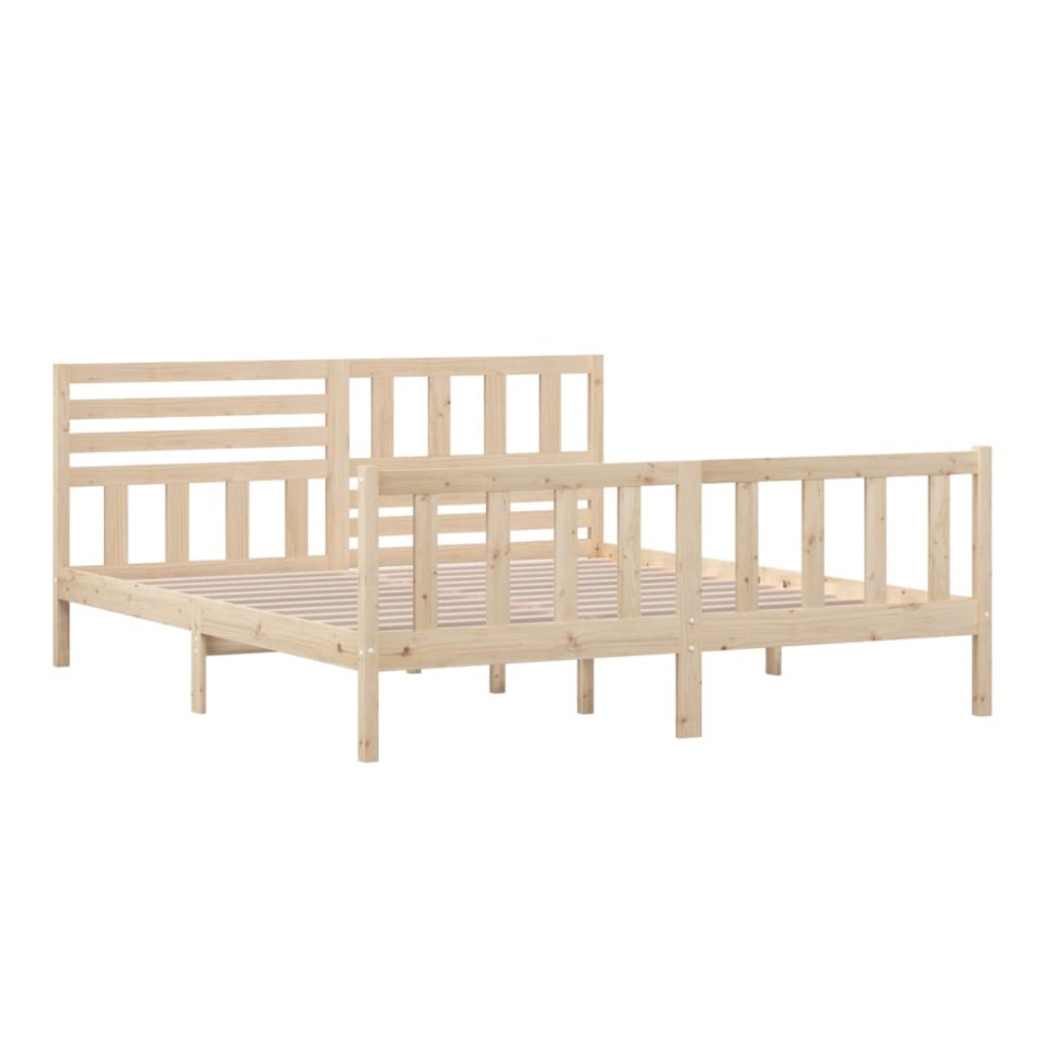 Estructura de cama de madera maciza super king 180x200