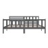 Estructura de cama de madera maciza gris 200x200