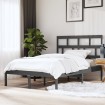 Estructura de cama de madera maciza gris 150x200 cm