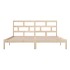 Estructura de cama de madera maciza de pino 200x200