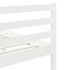 Estructura de cama individual madera maciza blanco 75x190