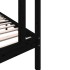 Estructura de cama madera maciza pino individual negro