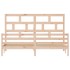 Estructura de cama de madera maciza de pino 200x200
