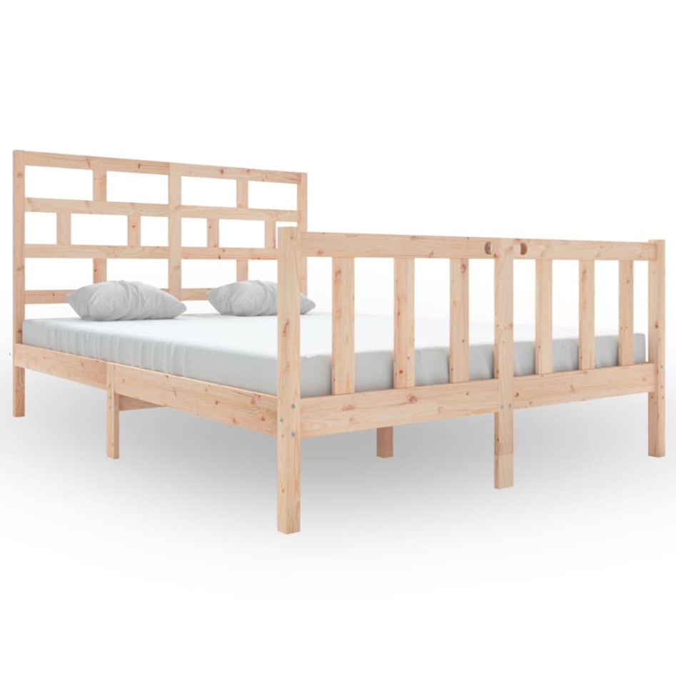 Estructura de cama madera maciza de pino 120x200
