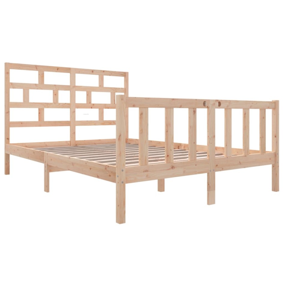 Estructura de cama madera maciza de pino 120x200