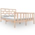 Estructura de cama de madera maciza de pino 140x200