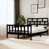 Estructura de cama de madera maciza de pino negro 160x200