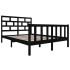 Estructura de cama de madera maciza de pino negro 160x200