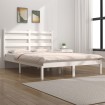 Estructura de cama madera maciza de pino blanco 200x200 cm