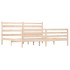 Estructura de cama de madera maciza de pino 200x200