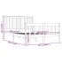 Estructura de cama madera maciza pino negra doble 120x190