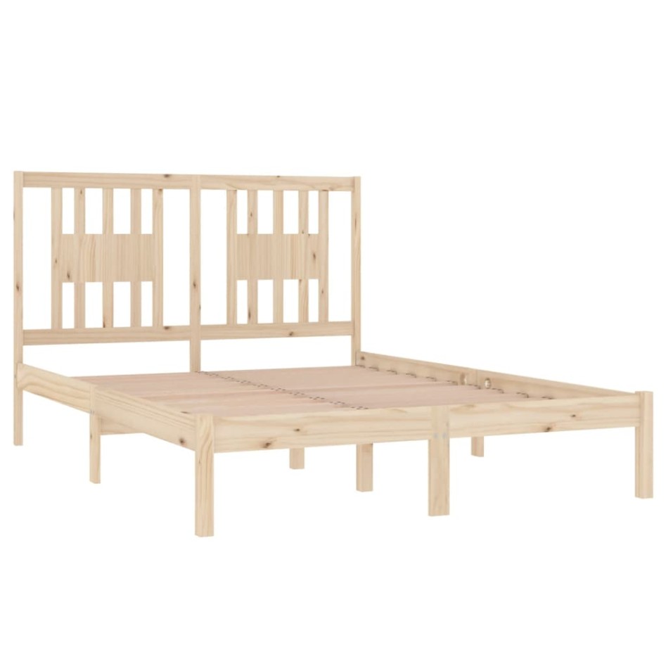 Estructura de cama madera maciza 120x190