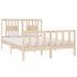 Estructura de cama madera maciza 140x190