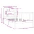 Estructura de cama madera maciza individual negra 75x190