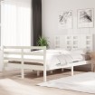 Estructura de cama madera maciza de pino blanco 120x200 cm