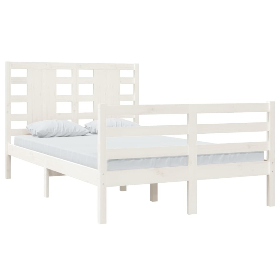 Estructura de cama madera maciza de pino blanco 120x200