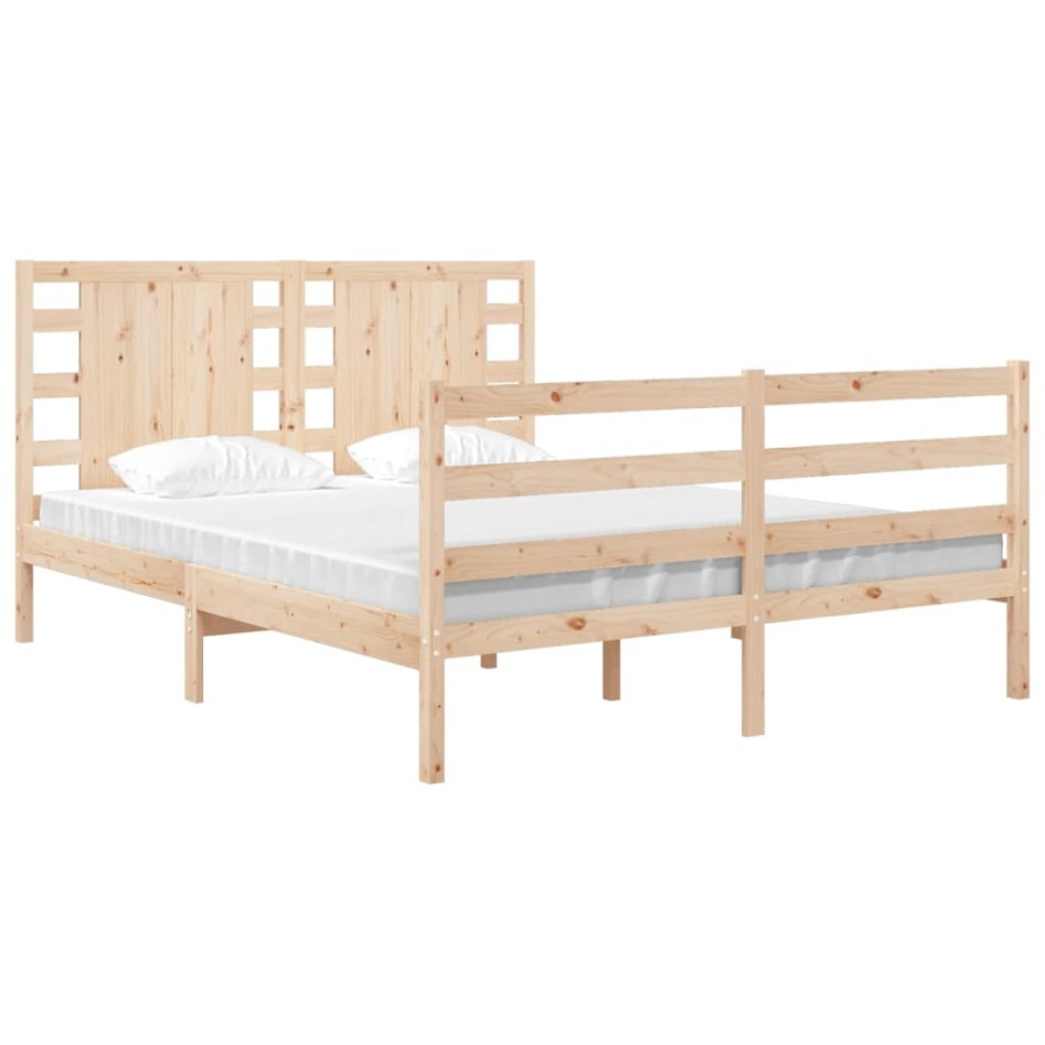 Estructura de cama madera maciza de pino 135x190