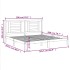 Estructura de cama de madera maciza de pino 200x200