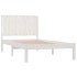 Estructura de cama madera maciza de pino blanco 100x200