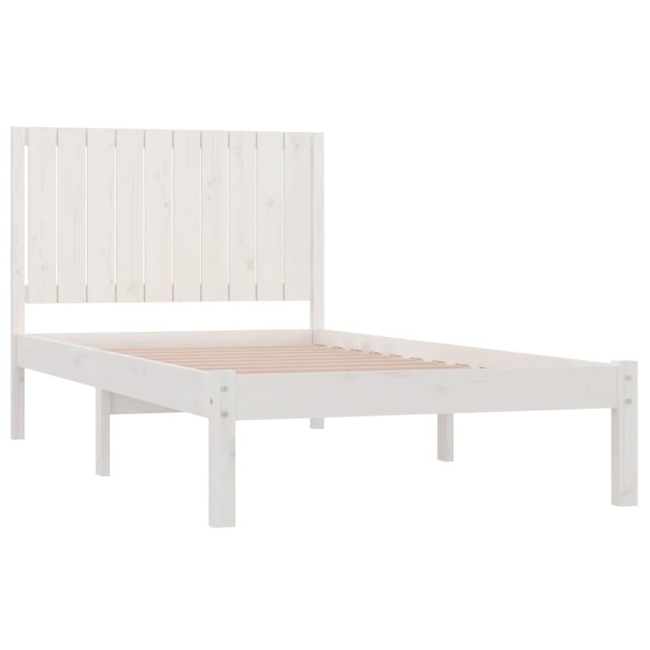 Estructura de cama madera maciza de pino blanco 100x200