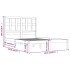 Estructura de cama de madera maciza de pino blanco 140x190