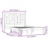Estructura de cama madera maciza negra 120x190