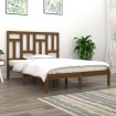 Estructura de cama madera maciza de pino marrón miel 120x200 cm
