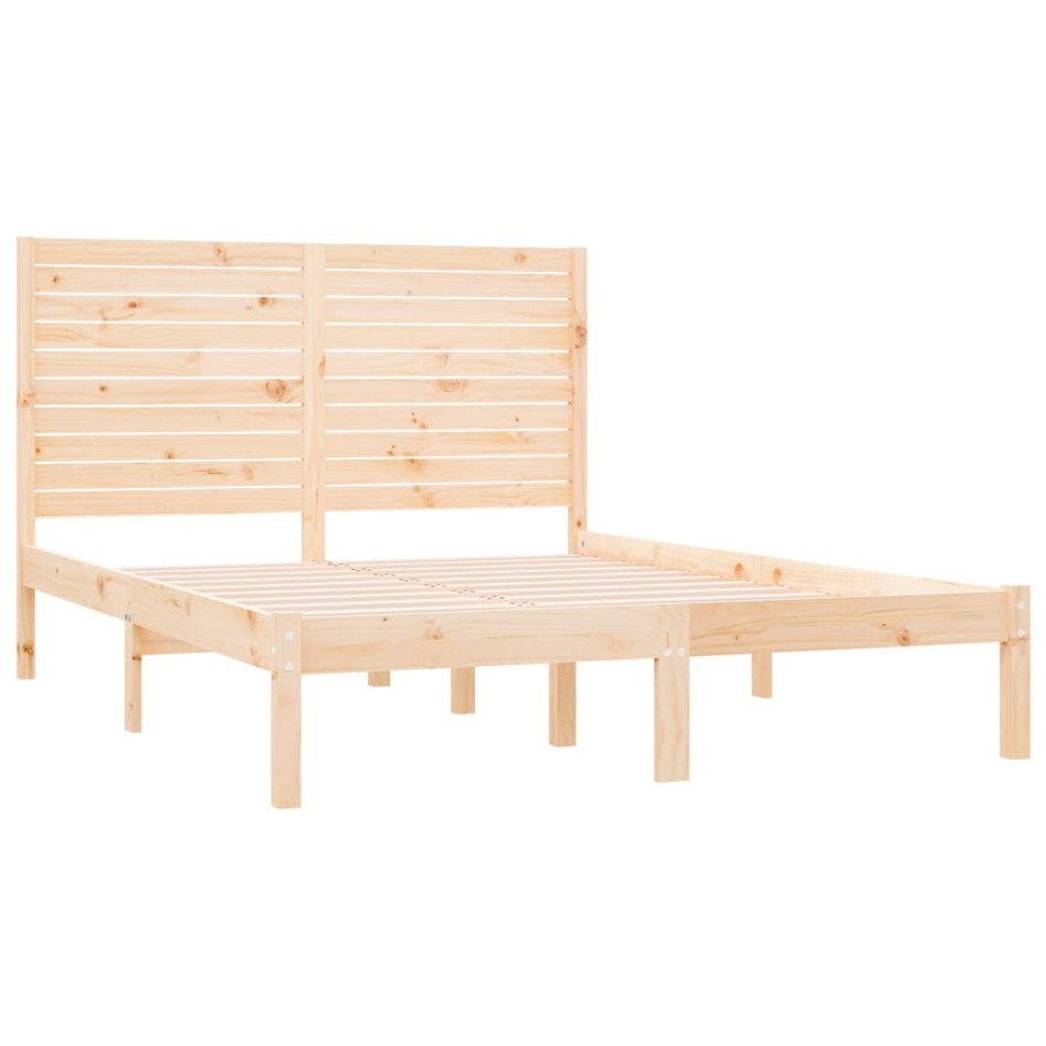 Estructura de cama madera maciza 150x200