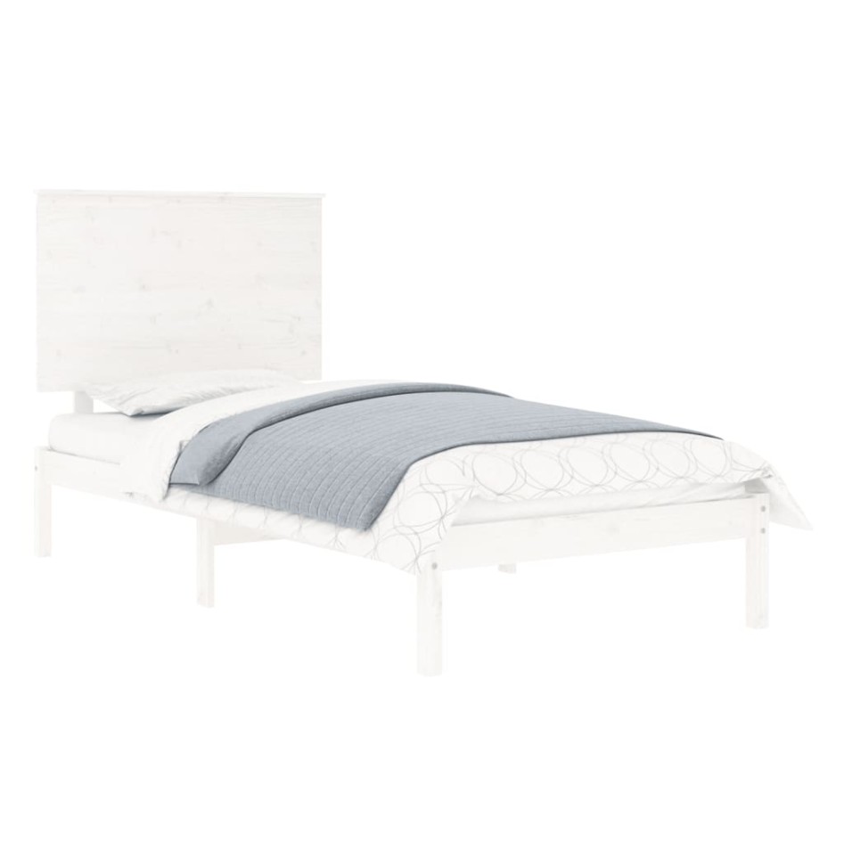 Estructura de cama madera maciza de pino blanca 90x200