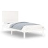 Estructura de cama madera maciza de pino blanca 100x200