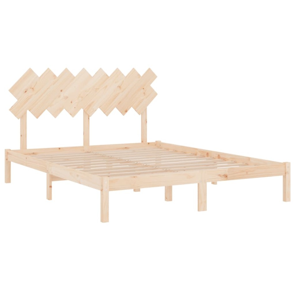 Estructura de cama de madera maciza de pino 160x200