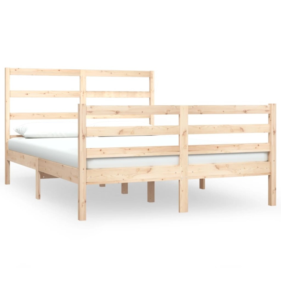 Estructura de cama madera maciza de pino 135x190