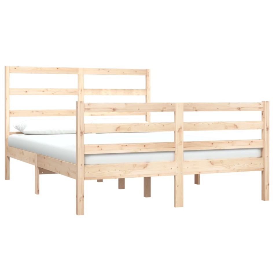 Estructura de cama madera maciza de pino 135x190