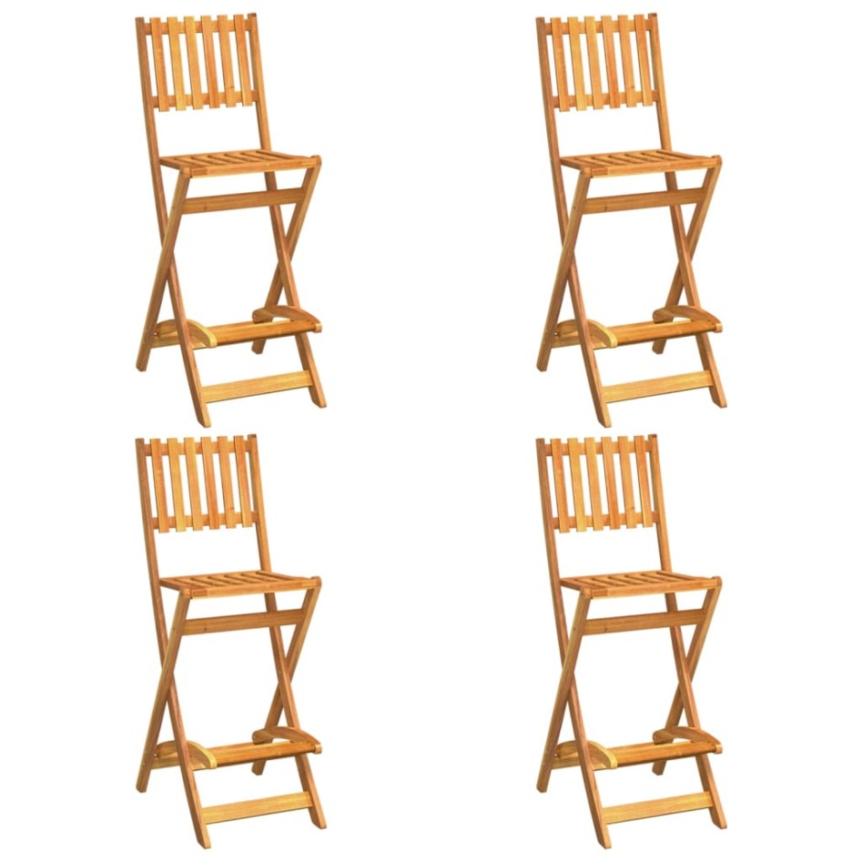 Juego muebles de bar de jardín 5 piezas madera maciza de