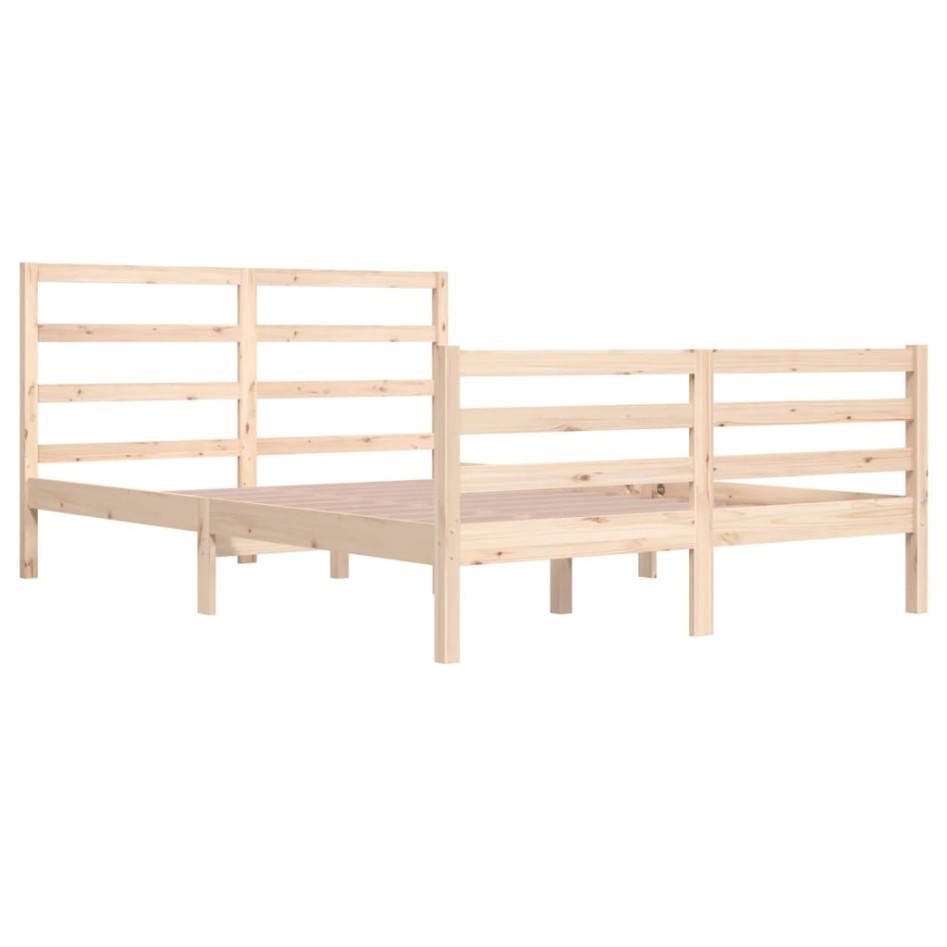 Estructura de cama de madera maciza de pino 160x200