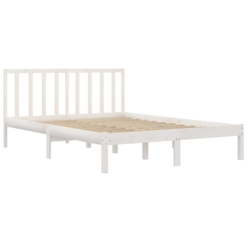 Estructura de cama madera maciza pino blanco 120x190