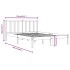 Estructura de cama madera maciza de pino negra 150x200