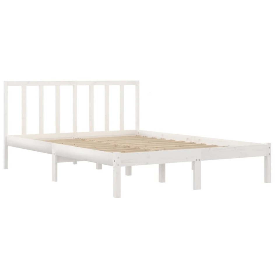 Estructura de cama madera maciza pino blanco 120x190