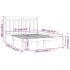 Estructura de cama doble madera maciza negra 135x190