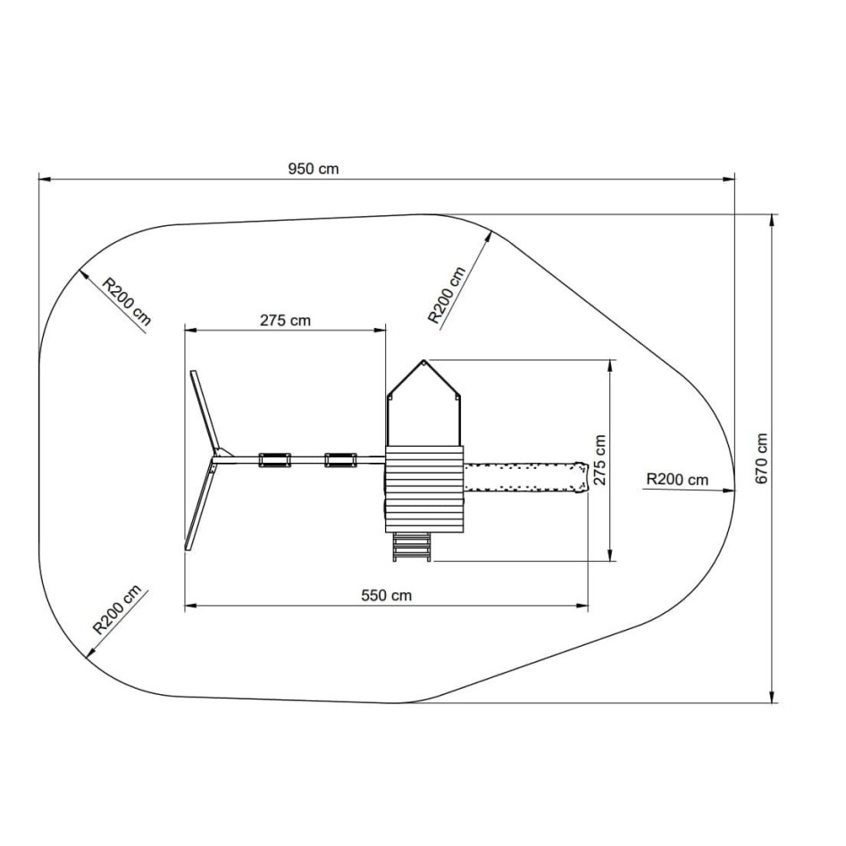 Parque Infantil Nautilus L columpio individual
