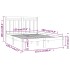 Estructura de cama madera maciza 120x190