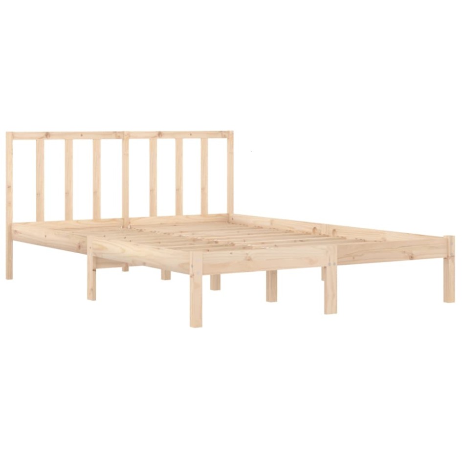 Estructura de cama madera maciza de pino 135x190