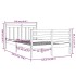 Estructura de cama doble madera maciza marrón miel 120x190
