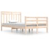 Estructura de cama madera maciza 120x200